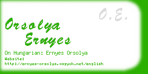 orsolya ernyes business card